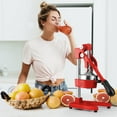 thumbnail image 4 of Zulay Kitchen Cast-Iron Orange Juice Squeezer - Heavy-Duty, Easy-to-Clean, Professional Citrus Juicer - Durable Stainless Steel Lemon Squeezer - Sturdy Manual Citrus Press & Orange Squeezer (Red), 4 of 8