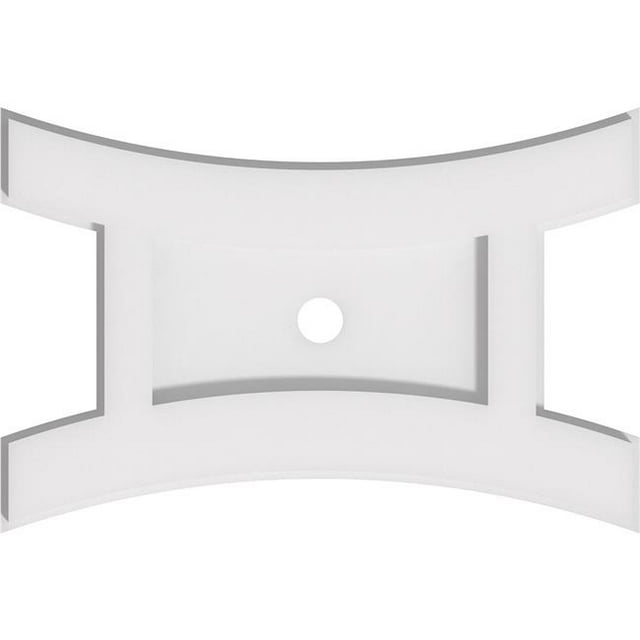 Ekena Millwork CMP14X9HN-01000 1 in. ID x 3 in. Rectangle Haven Architectural Grade PVC Contemporary Ceiling Medallion