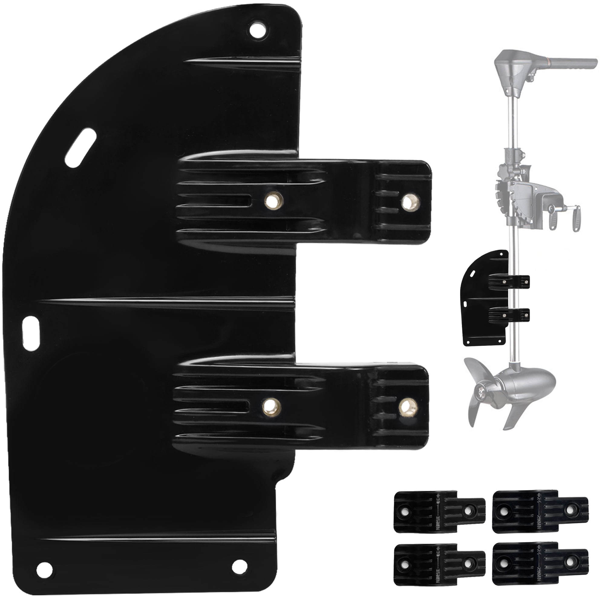 SporGain Boat Rudder Clamp Fits 24-55 Thrust Trolling Motors Accessories for Fishing Kayak, Canoe, Pontoon