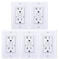thumbnail image 4 of 3GRACE 20 Amp GFCI Outlet with LED Indicator, Tamper and Weather Resistant Receptacle for Indoor and Outdoor Use, UL Listed, White, 5 Pack, 4 of 8