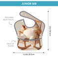 thumbnail image 4 of Zufioo Relaxing Cat With Tea Print Toddler Adjustable Waterproof Bib, 11.6x15 Inch Feeding Bib Suitable for 6-24 Month Babies, 4 of 8