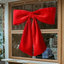 EWASWON Large Red Velvet Christmas Bow - 65cm Oversized Holiday Decor for Tree, Wall Hanging & Wedding Decoration