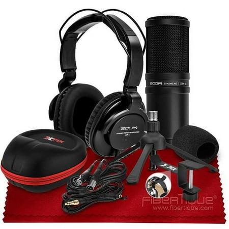 Zoom ZOOM-ZDM-1PMP-KIT4522-NFBA Podcast Microphone Pack with Headphone for Podcasting Studio