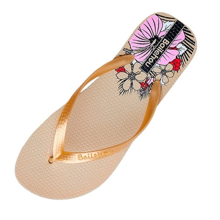 

Cathalem Summer Fashion Women Shoes Slide Sandal Beach Flip Flop Slipper For Women Beige 10
