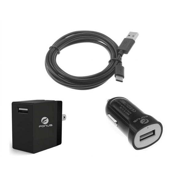 USB Cable Fast Home Car Charger for Moto G Power (2022) Phone - Type-C 6ft Long Travel Power Adapter Cord Q3R Compatible With Motorola Moto G Power (2022)