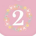 thumbnail image 4 of Inktastic 2nd Birthday Rose Wreath 2 Year Old Girl Girls Baby Bib, 4 of 4