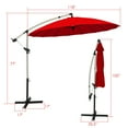 thumbnail image 3 of Gymax 10FT Patio Offset Hanging Umbrella Cantilever Umbrella w/ Tilt Adjustment Burgundy, 3 of 10