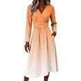 thumbnail image 4 of Women's Summer Floral Maxi Dress Plus Size Flowy Casual V Neck Wrap Dress High Waist A-Line Swing Sundress, 4 of 6