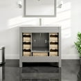 thumbnail image 7 of Eviva Hampton 36" x 18" Gray Transitional Bathroom Vanity with White Carrara Quartz Countertop, 7 of 7