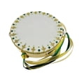 thumbnail image 2 of Pandereta de ballet hecha a mano, accesorio de baile, percusión manual, accesorio de baile verde para 7 pulgadas, 2 of 9