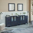 thumbnail image 3 of Vanity Art 84 Inch Double Sink Bathroom Vanity Combo Set 3 Side Cabinets 2 Shelves 13 Dove-Tailed Drawers Ceramic Top Bathroom Cabinet with Free Mirror VA3024-84B, 3 of 11