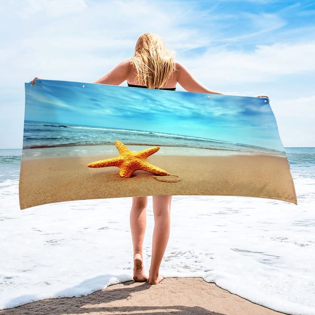 RKSTN Beach Towel Microfiber Beach Towel Super Lightweight Colorful Bath Towel Sandproof Beach Blanket Multi-Purpose Towel For Travel Swimming Pool 30x60 Inch Beach Blanket