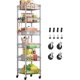 thumbnail image 1 of Estante Organizador de 6 Niveles con Cestas y Ruedas - Estantería Metálica Multiusos Ajustable para Cocina, Baño, Almacenamiento - Incluye Cestas y Ruedas Giratorias (Plata), 1 of 4