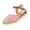 Pink, variant on Womens Closed Toe Platform Sandals Color Block Canvas Upper Adjustable Ankle Buckle Strap Summer Shoes
