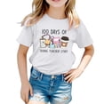 thumbnail image 1 of TZEWGL Cute Shirt For Infnat Solid Color Letter Printed Round Neck Short Sleeved Clothes For Kids size 6-7T, 1 of 4