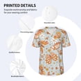 thumbnail image 3 of KLL Retro Floral Butterfly for Men's Baseball Shirts,Short Sleeve Casual Shirts Button Down Shirt for Men Beach Summer Wedding Shirt-Large, 3 of 7