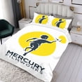 thumbnail image 3 of Mercury Filmworks Conjunto de sábanas temático, trío de piezas, cómodo y amigable con la piel, diseño único, regalo de decoración para el hogar para familiares, amigos y fans,173cm *218cm, 3 of 6