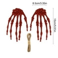 thumbnail image 2 of HHBEAUTY Halloween Decoration Outdoor Skeletons Hands,Realistic Life Size Plastic Skeleton Hand Arm,Scary Skeleton Arm Halloween Props for Outdoor Indoor Haunted House Graveyard Decor（2Hand,1Rope）, 2 of 6