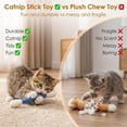 thumbnail image 3 of Giant Cat Qtip Toy Chew Sticks, 2026 New Cotton Swabs Cat Toys with Catnip, Durable Q Tip Cat Toy Teething Ropes for Boredom, Exercise, Big Interactive Felt Kitty Kicker Toy, 3 of 7