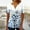 Light Blue, variant on POROPL Summer Tops for Women Short Sleeve V Neck with Button Pleats Boho Floral Print Tunic Shirts