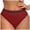 Red, variant on Women's High Waisted Underwear Hi-Cut Stretch Panties Briefs with Strip Waistband Design Underpants (Beige, M)