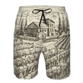 thumbnail image 4 of Naloa Vineyard Landscape Men's Beach Shorts, Surfing shorts, Swim trunks, Quick Dry Swim Trunks for Surfing Beach Fun - Large, 4 of 9