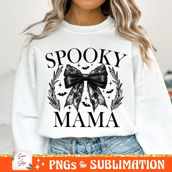 Spooky Mama Sweatshirt, Coquette Halloween Sweatshirt, Spooky Season Sweatshirt, Retro Halloween Sweatshirt, Fall Shirt, Halloween Shirt TH050604