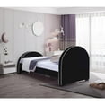 thumbnail image 4 of Meridian Furniture Brody Black Velvet Twin Bed, 4 of 7