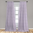 thumbnail image 5 of Ambesonne Lilac Curtains, Scroll Style Curly Leaves, Pair of 28"x84", Pale Mauve and Lavender, 5 of 5