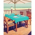 thumbnail image 2 of Lsrtoss Outdoor Tablecloth with Umbrella Hole & Zipper, Turquoise Rectangle Tablecloth 54x80 Inch, Modern Pure Turquoise Patio Table Cover Waterproof Table Cloth for Picnic/Party, 2 of 7