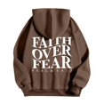 thumbnail image 4 of MHFRRA Sudadera con Capucha para Hombre, Holgada, de Manga Larga, con Estampados Delanteros y Traseros, para Uso Diario Informal En Otoño E Invierno Marrón, 4 of 5