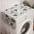 thumbnail image 1 of Leaves Washing Machine Organizer, Tropical Foliage Silhouettes Exotic Botany Hawaiian Nature Elements Vintage, Anti-slip Fabric Top Cover for Washer and Dryer, Eggplant Green Grey, by Ambesonne, 1 of 1