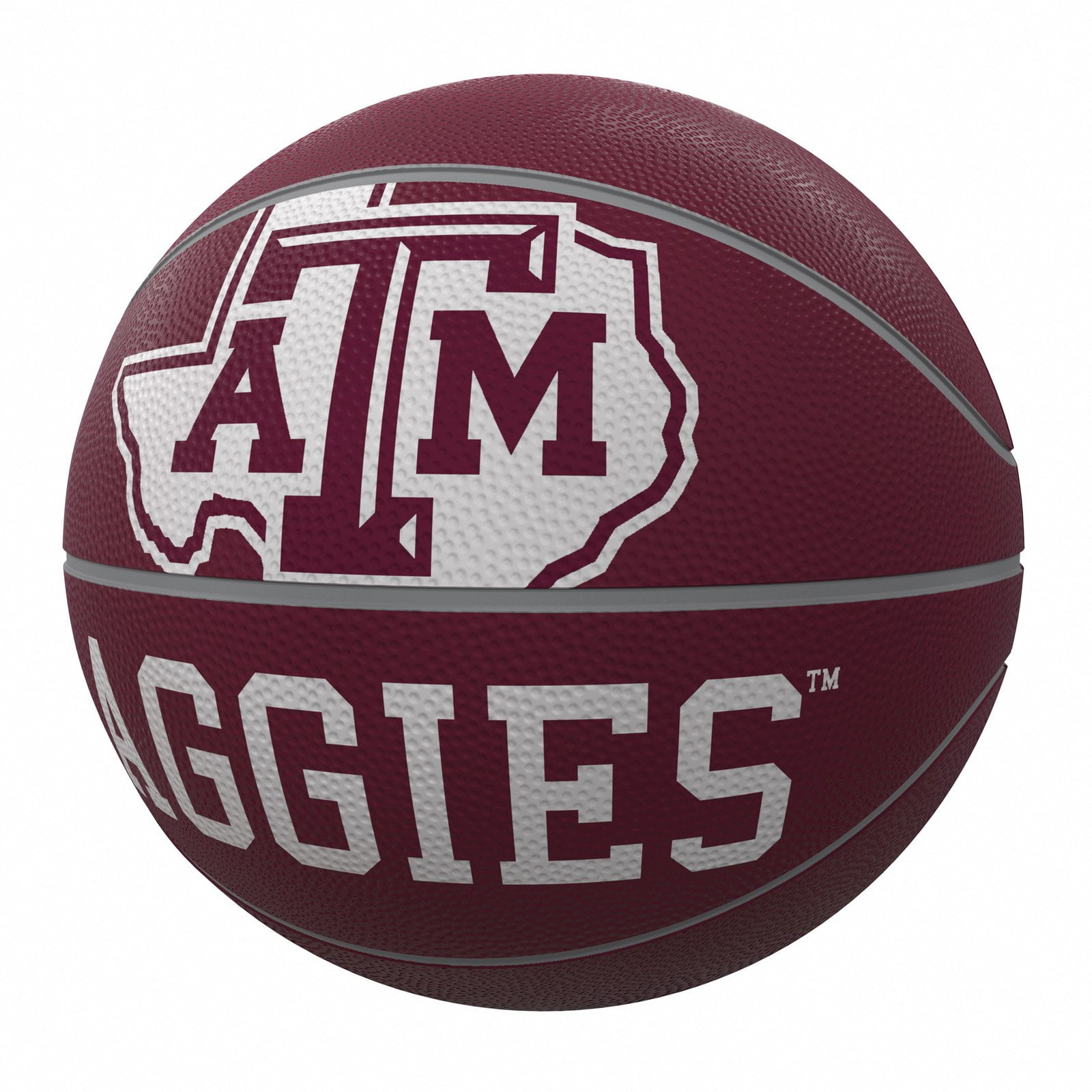 Logo Brands TX A&M Aggies Mascot OfficialSize Rubber Basketball