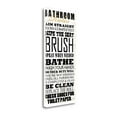 thumbnail image 2 of Tangletown Fine Art Bathroom Rules - White By Jim Baldwin,  Gallery Wrap Canvas 29 x 13, 2 of 3