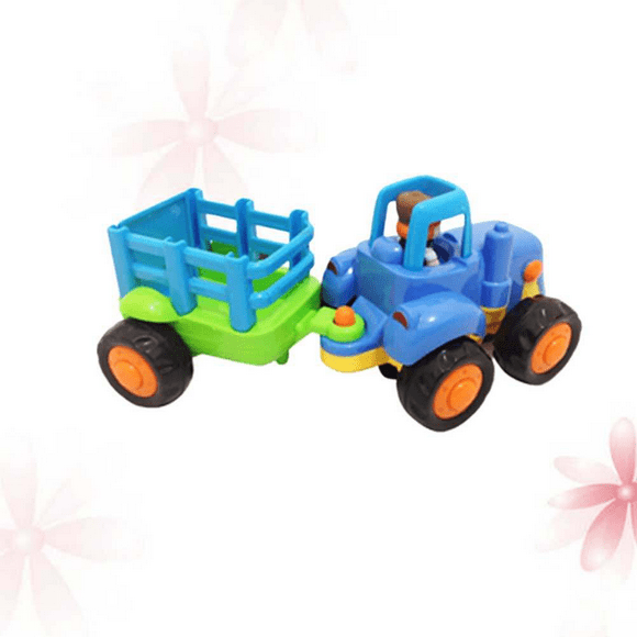 Kids Mini Toys Tractors Car Model 7*16.5cm Engineering Van Early Learning Blue Toddler Blue