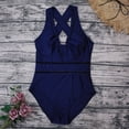 thumbnail image 4 of Lopeceal Women Halter Plunge V Neck One Piece Swimsuits Sexy Mesh Hollow Out Bathing Suits, 4 of 8