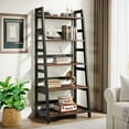 thumbnail image 4 of Tribesigns 5-Tier Bookshelf Modern Bookcase, 5 Shelf Ladder Shelf Brown, 4 of 8