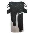 thumbnail image 4 of Pntutb moda mujer cuello pico manga corta tops camiseta verano estampado blusa suelta Pntutb Pntutb-2419, 4 of 5