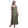 thumbnail image 1 of Bimba Robe Longue Chic à Imprimé Floral pour Femme, Style Bohème, Maxi d'Été, Tenue de Plage - Moyen, 1 of 6