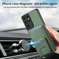 thumbnail image 6 of Allytech Card Holder Back Cover Case for Samsung Galaxy S21 Ultra, PU Leather TPU Hybrid Kickstand Anti-Scratch Shockproof Slim Vintage Phone Case for Galaxy S21 Ultra, Green, 6 of 8