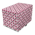 thumbnail image 1 of Abstract Dog Crate Cover, Repetitive Circular Pattern Bold Geometric 1970's Style, Easy to Use Pet Kennel Cover Small Dogs Puppies Kittens, 7 Sizes, Pink Vermilion, by Ambesonne, 1 of 6