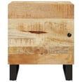 thumbnail image 3 of Mesita de noche VidaXL de mango de madera maciza con marco negro de hierro, 3 of 8