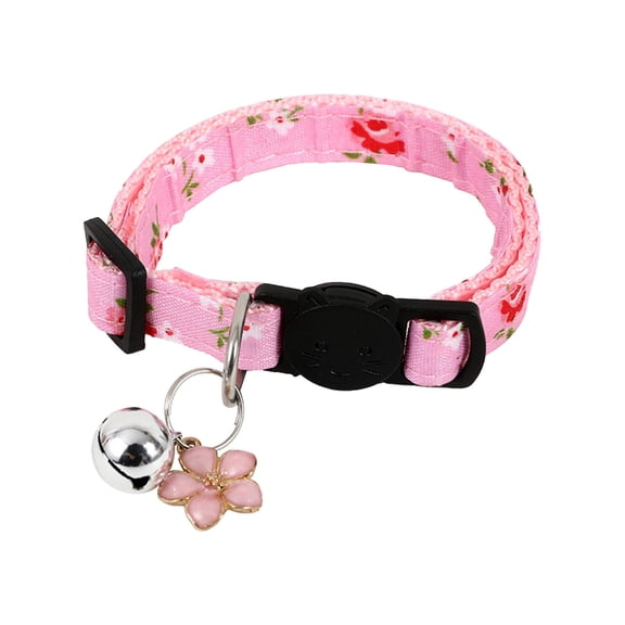 Cat Ribbon Style Collar for Small to Medium Cats - Breakaway Design, 4x14x2 cm, Pink