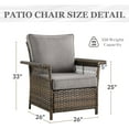 thumbnail image 3 of Bellefurn Patio Chairs Set of 2,Wicker Outdoor Furniture Chairs Set Rattan High-Back Outdoor Chairs with Cushions for Porch,Deck,Balcony,Garden, 3 of 10