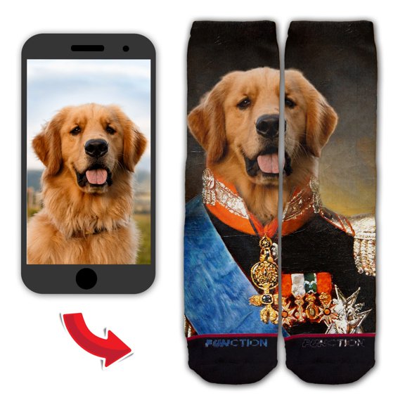 Function - Custom French King Duke Dog Cat Pet Animal Face Fashion Socks