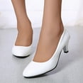 thumbnail image 3 of Womens Dress Comfortable Low Heel Pump Shoes Fashion Classic Cloes Toe Shoes for Wedding Party, 3 of 5