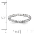 thumbnail image 5 of 14K White Gold Ring Band Eternity Diamond Round Polished U Shared Prong 1ct , Size 9, 5 of 5