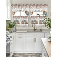 thumbnail image 5 of Orange Blue Pumpkin Fall Kitchen Curtains Sets 36 Inch Length with Valance, Thanksgiving Eucalyptus Leaves Swag Valances and Tiers Curtain Set Drapes Swag Curtains for Living Room, Bathroom, Bedroom, 5 of 6