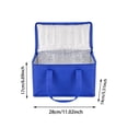 thumbnail image 2 of Insulated Cooler Bag - Portable Thermal Lunch Bag for Food Travel Picnic and Grocery Blue, 2 of 4