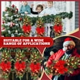thumbnail image 3 of Christmas Artificial Swags,2 Pcs Xmas Stairway Swag with Light,Christmas Teardrop Trim Wreath,Festival Swags Garland for Staircase Door Wall Decoration, 3 of 7